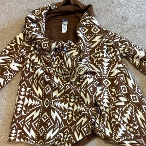 Patagonia Brown and Cream Patterned Cardigan